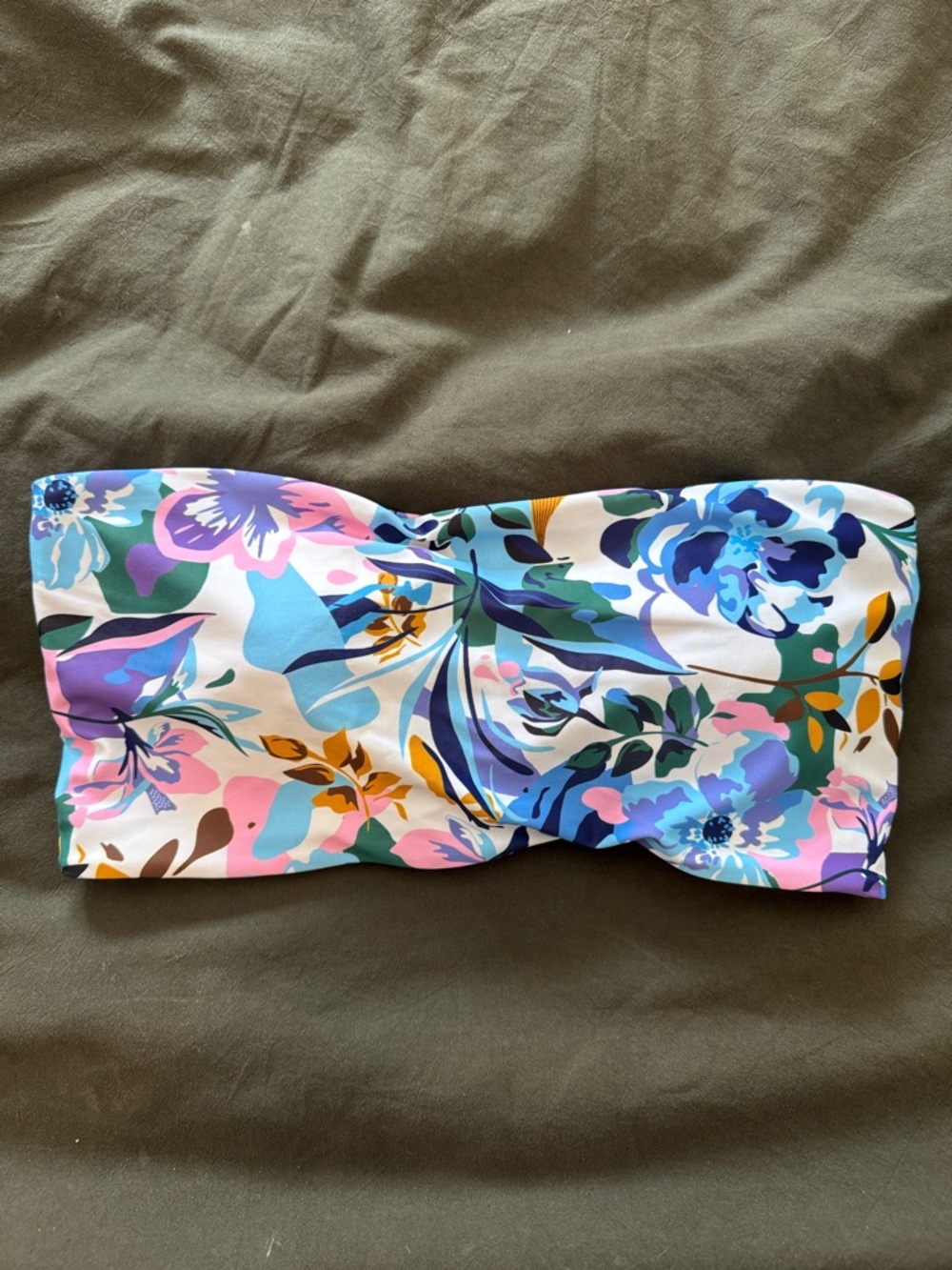 Floral Strapless Bandeau Top - Multicolor